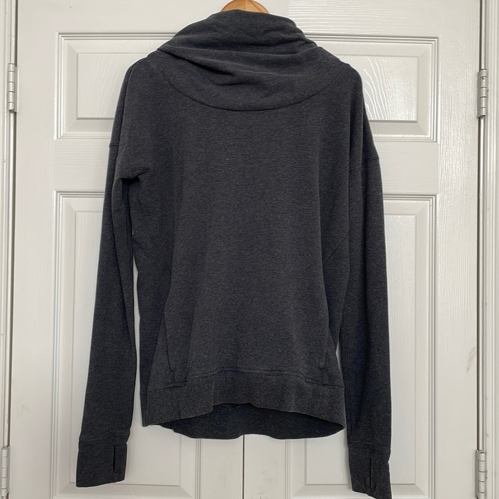 Lululemon Athletica Stress Less Cowl Hoodie in Heathered Dark Gray